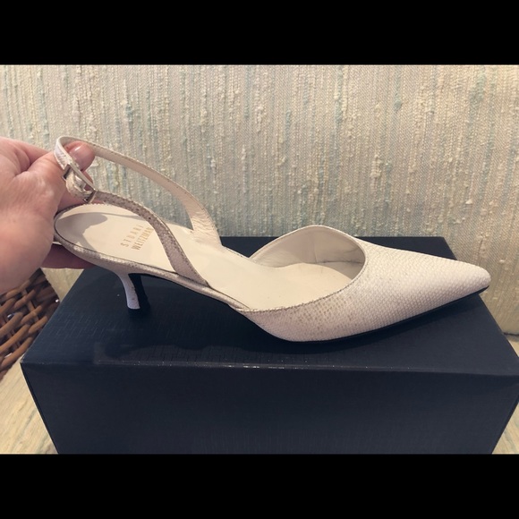 Metallic Stuart Weitzman sling backs - Picture 2 of 4